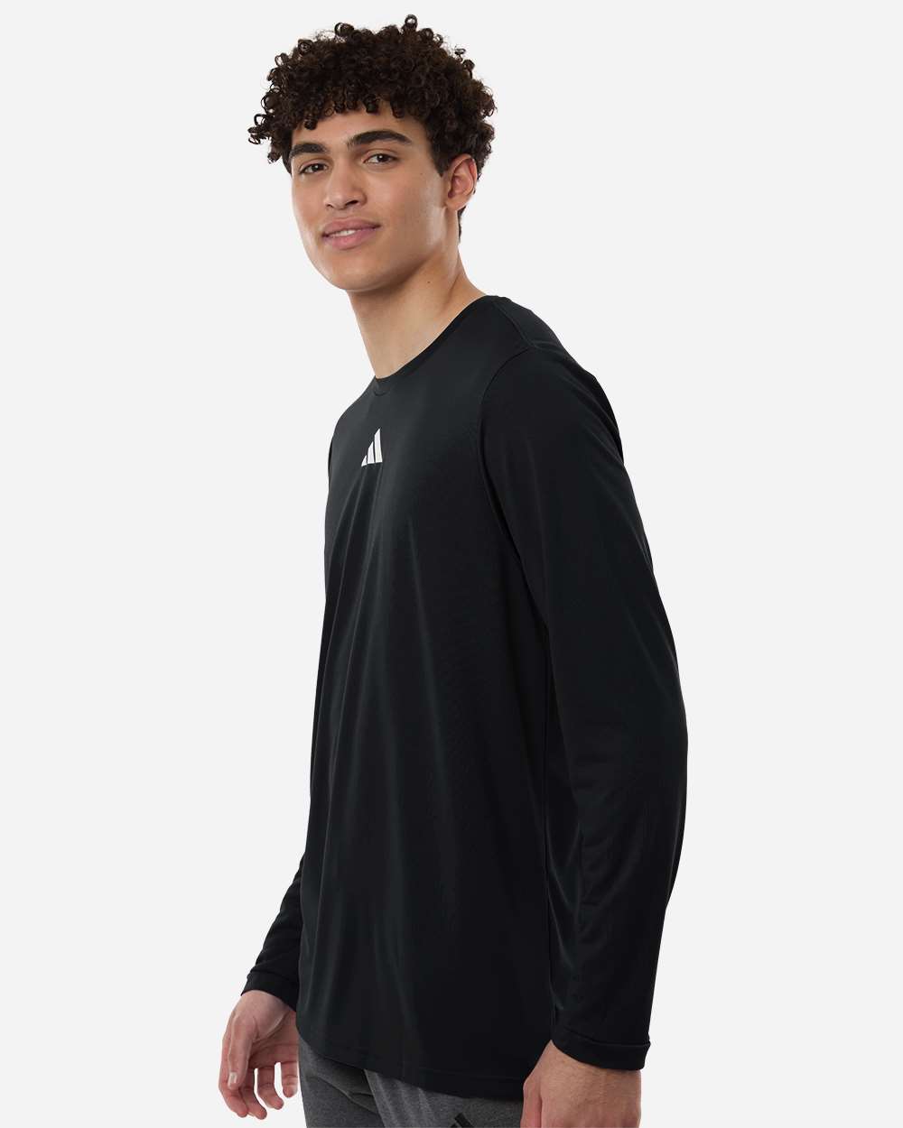 Adidas At104 Men’s Pregame Long Sleeve T-shirt - Black White