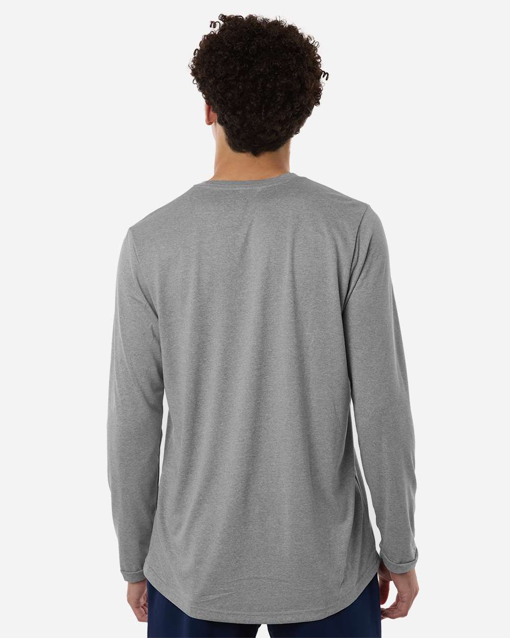 Adidas At104 Men’s Pregame Long Sleeve T-shirt - Medium Grey Heather Black