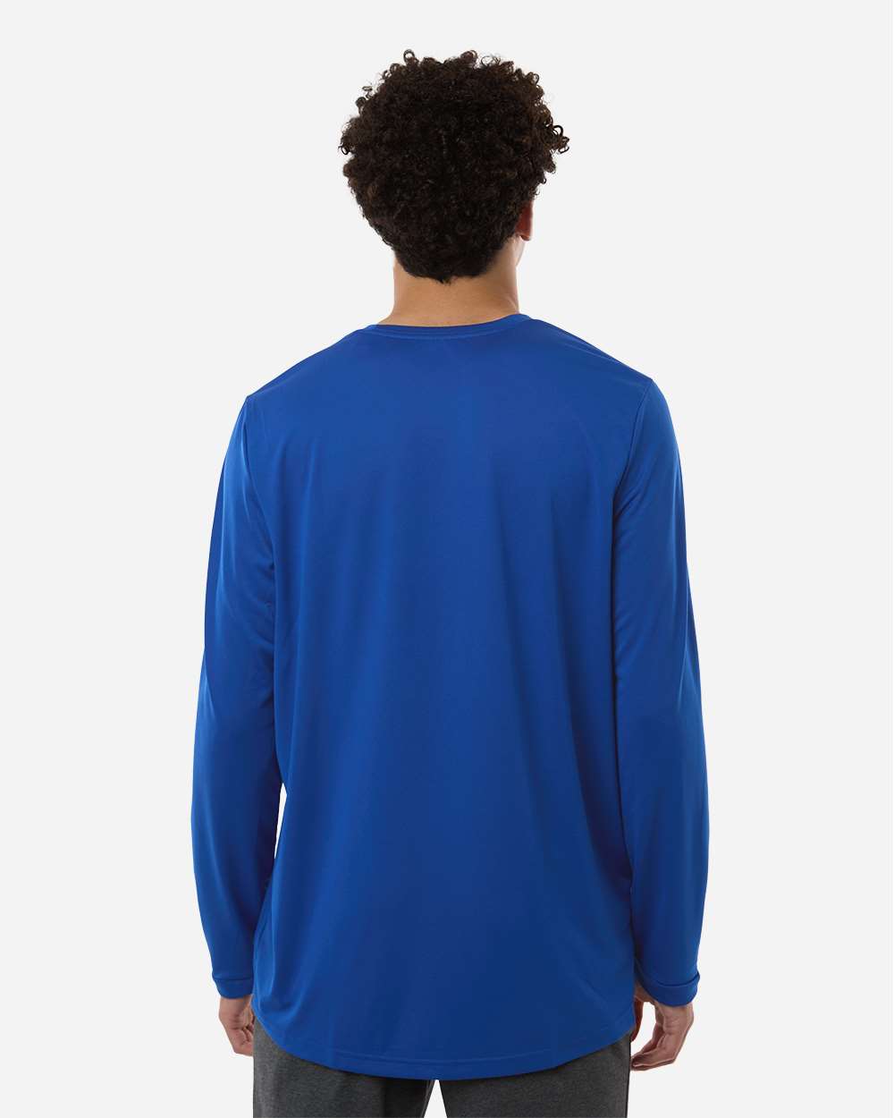Adidas At104 Men’s Pregame Long Sleeve T-shirt - Team Royal Blue White