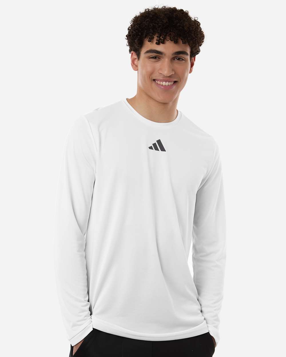 Adidas At104 Men’s Pregame Long Sleeve T-shirt - White Team Grey Four