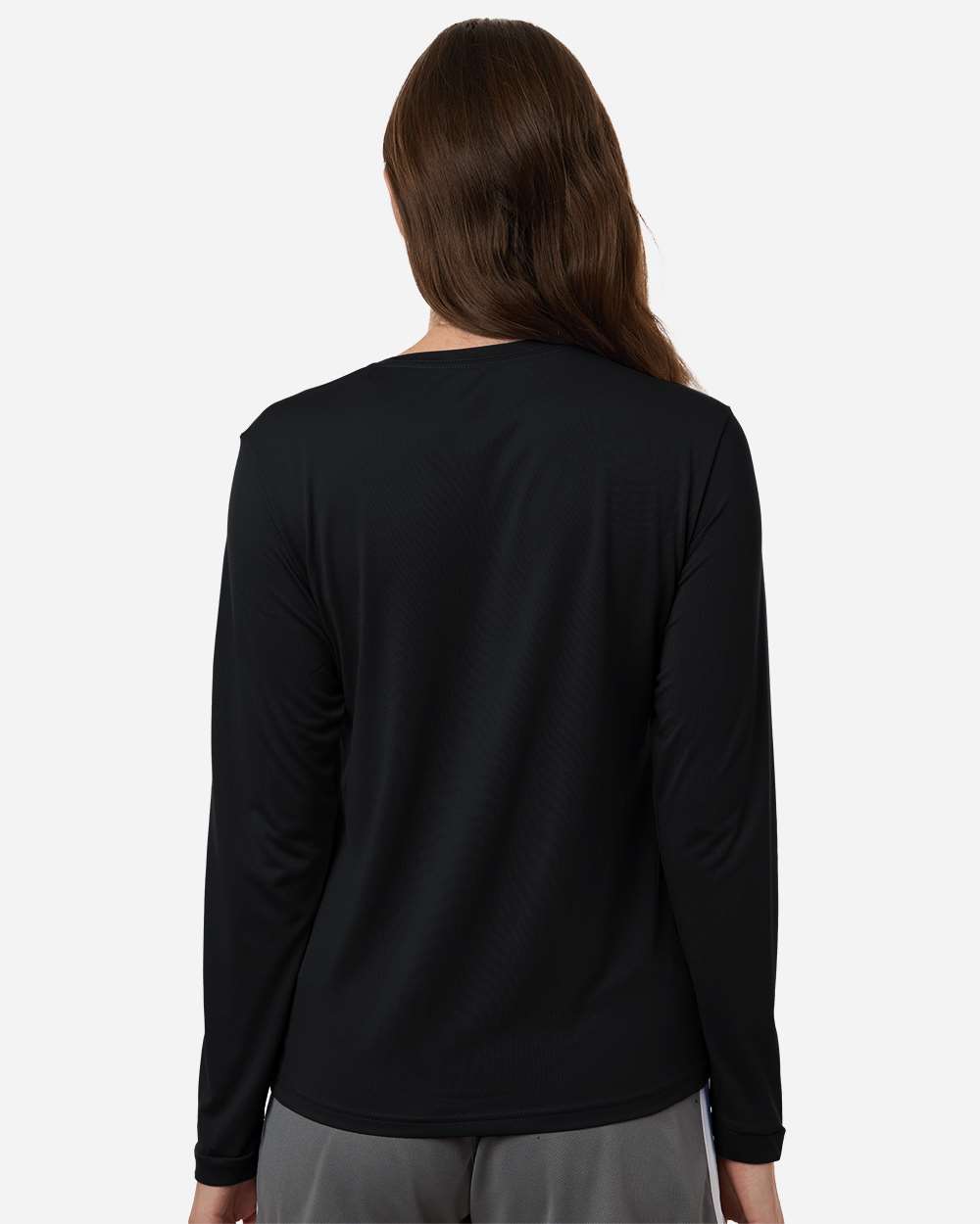 Adidas At105 Women’s Pregame Scoop Neck Long Sleeve T-shirt - Black White