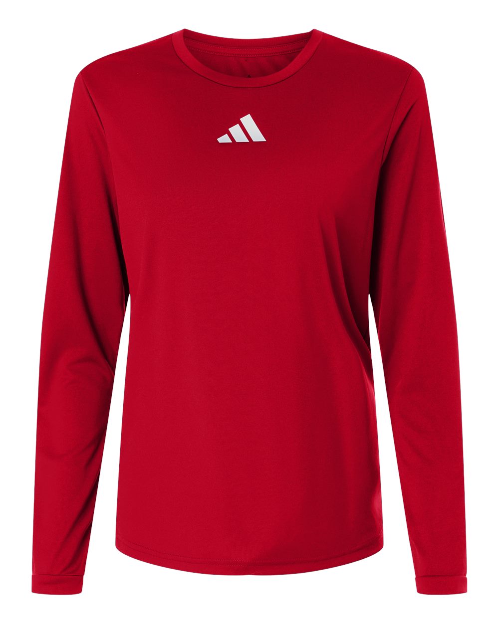Adidas At105 Women’s Pregame Scoop Neck Long Sleeve T-shirt - Team Power Red White