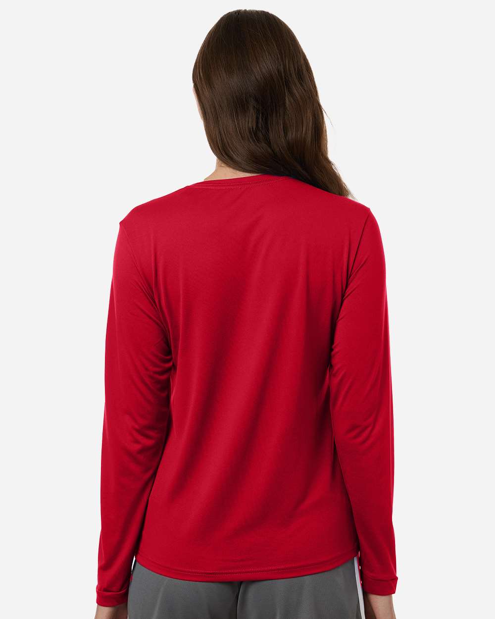 Adidas At105 Women’s Pregame Scoop Neck Long Sleeve T-shirt - Team Power Red White
