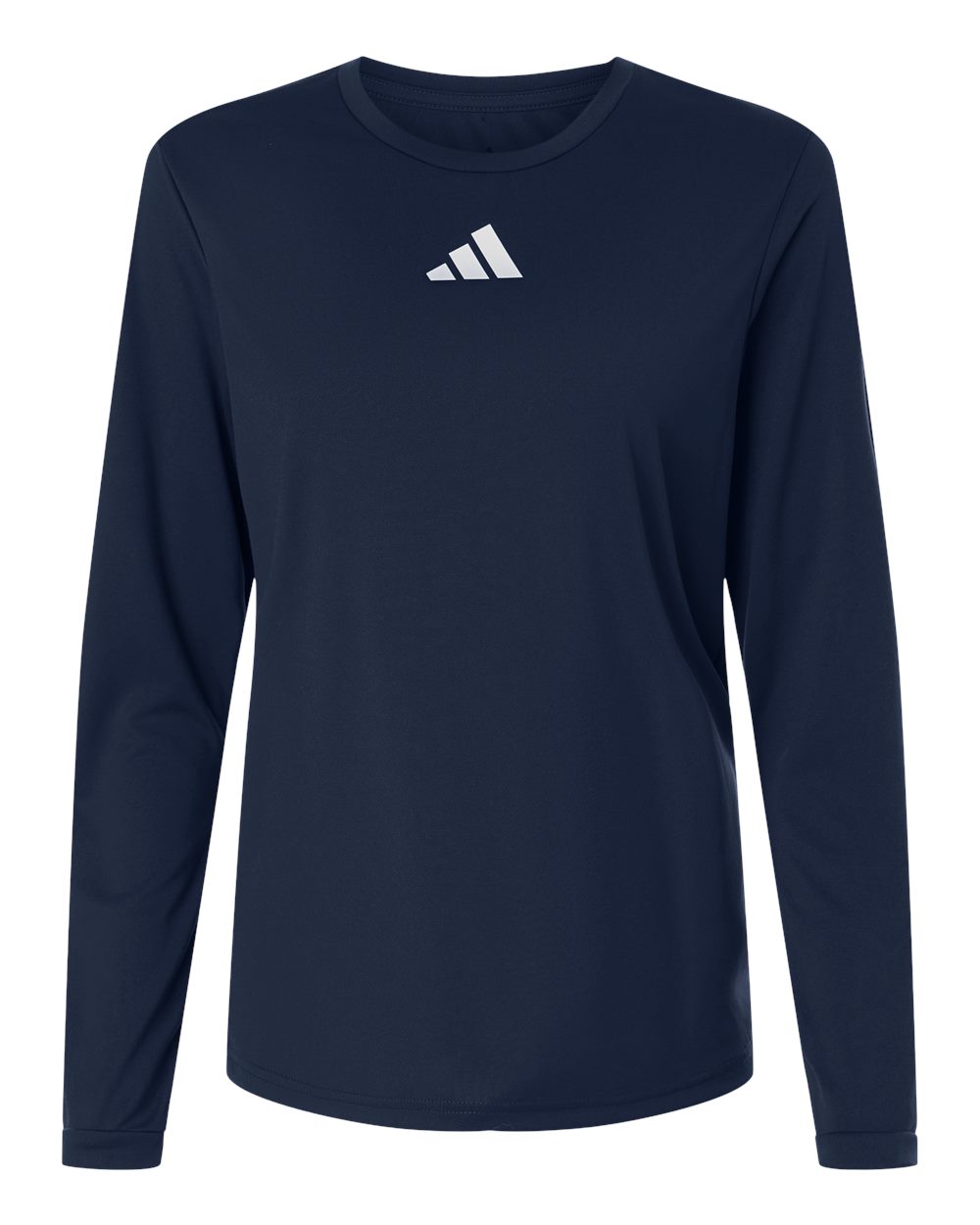 Adidas At105 Women’s Pregame Scoop Neck Long Sleeve T-shirt - Team Navy Blue White