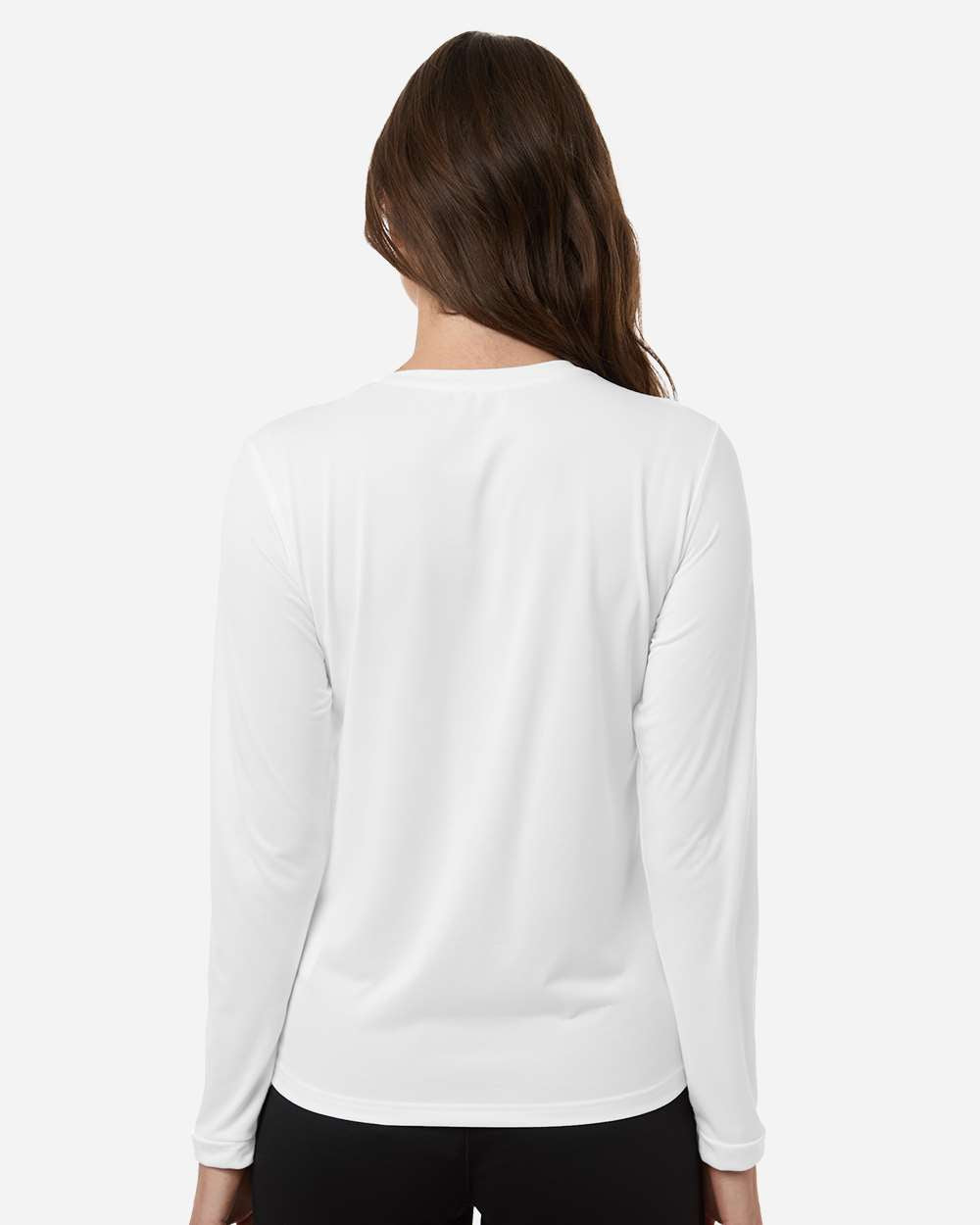Adidas At105 Women’s Pregame Scoop Neck Long Sleeve T-shirt - White Black