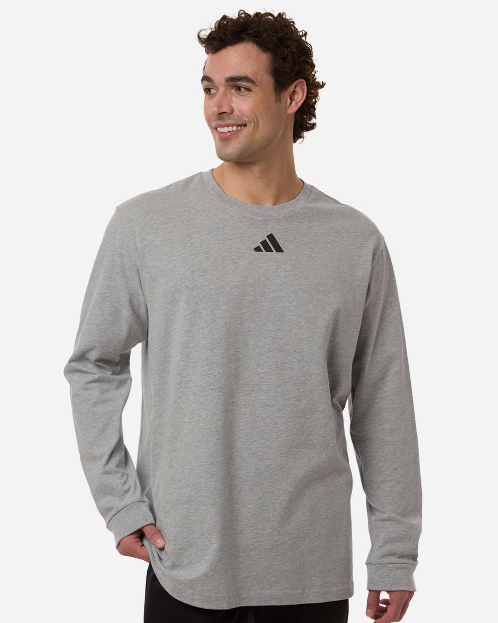 Adidas At108 Men’s Fresh Long Sleeve T-shirt - Medium Grey Heather