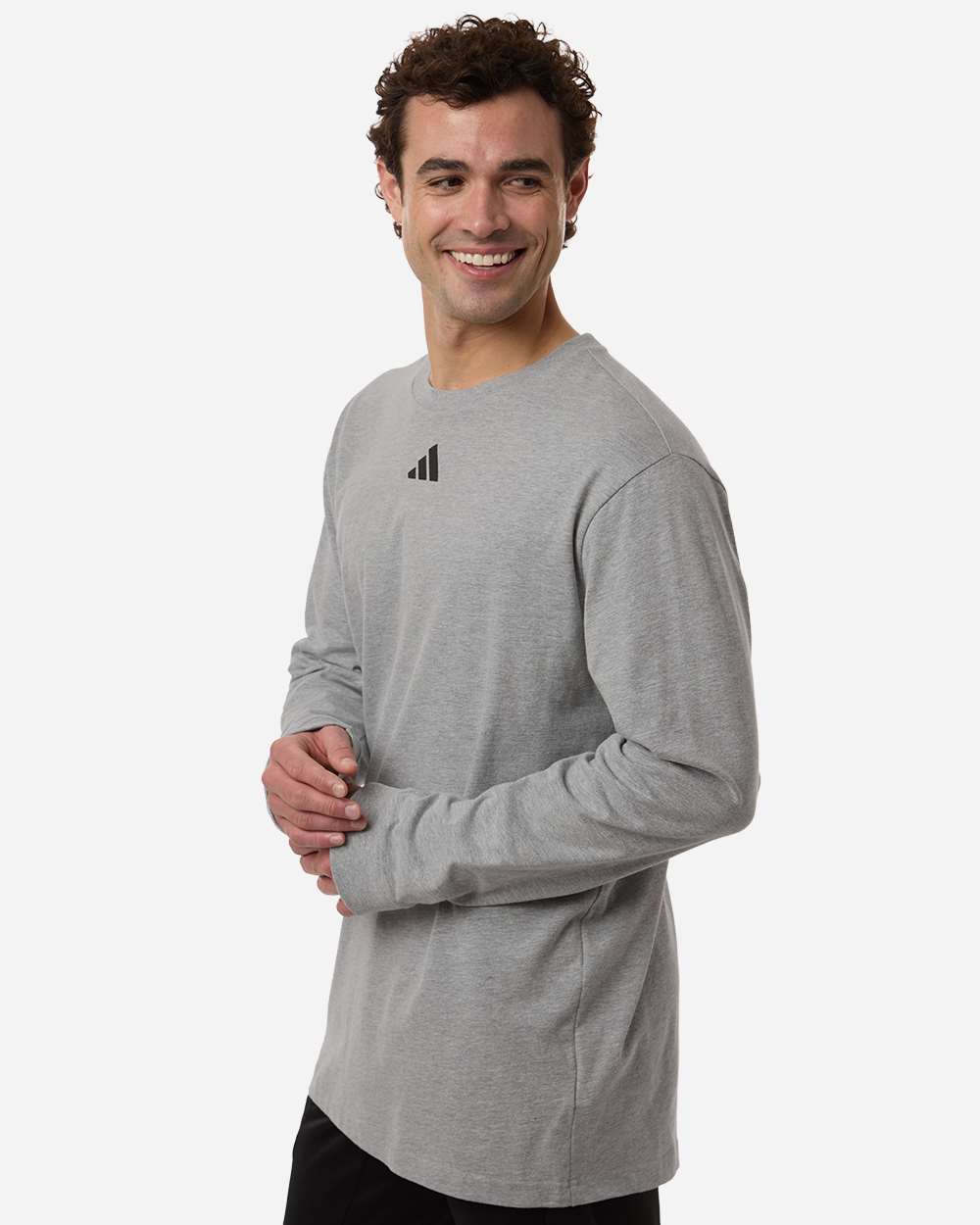 Adidas At108 Men’s Fresh Long Sleeve T-shirt - Medium Grey Heather