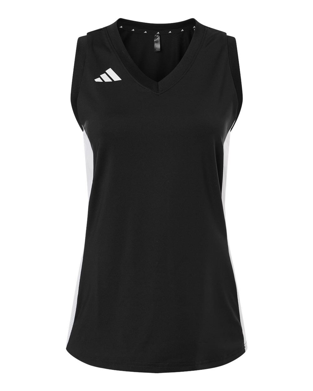 Adidas At120 Women’s Quickset V-neck Sleeveless Jersey - Black White