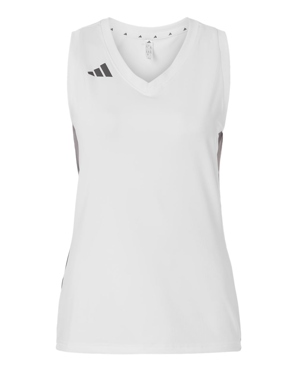 Adidas At120 Women’s Quickset V-neck Sleeveless Jersey - White