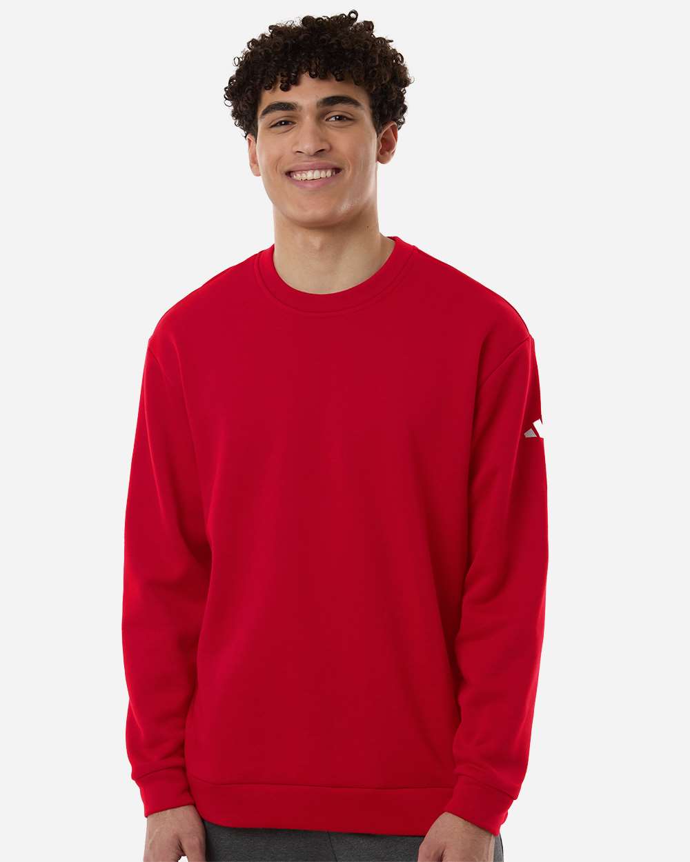Adidas At200 Men’s Fleece Crewneck Sweatshirt - Team Power Red White