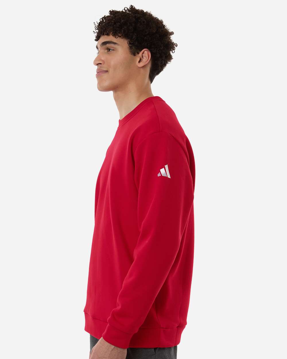 Adidas At200 Men’s Fleece Crewneck Sweatshirt - Team Power Red White