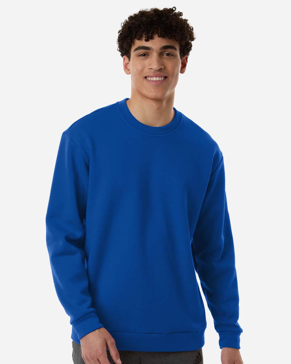 Adidas At200 Men’s Fleece Crewneck Sweatshirt - Team Royal Blue White