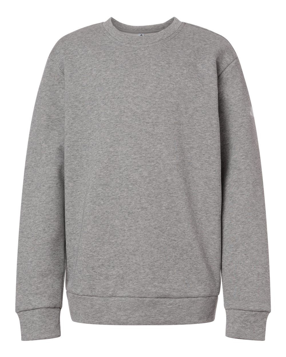 Adidas At202 Youth Fleece Crewneck Sweatshirt - Medium Grey Heather White