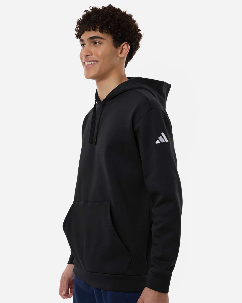 Adidas At203 Men’s Fleece Hooded Sweatshirt - Black White
