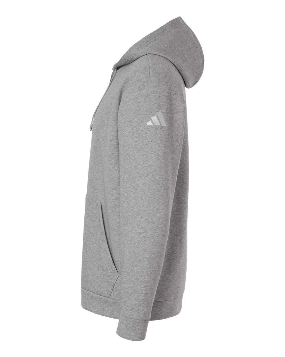 Adidas At203 Men’s Fleece Hooded Sweatshirt - Medium Grey Heather White