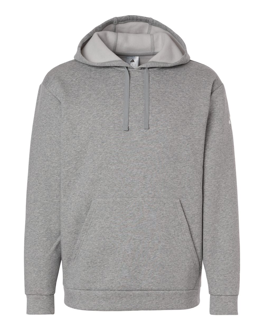 Adidas At203 Men’s Fleece Hooded Sweatshirt - Medium Grey Heather White