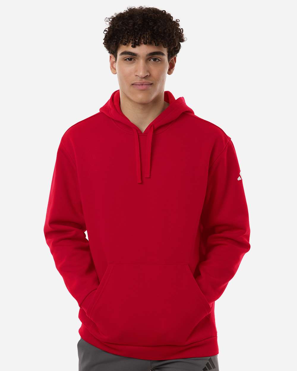 Adidas At203 Men’s Fleece Hooded Sweatshirt - Team Power Red White