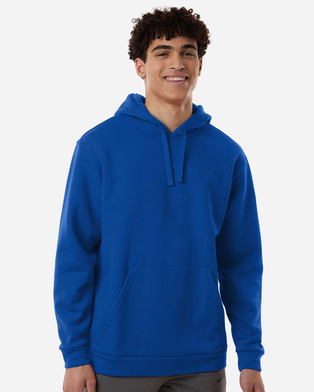 Adidas At203 Men’s Fleece Hooded Sweatshirt - Team Royal Blue White
