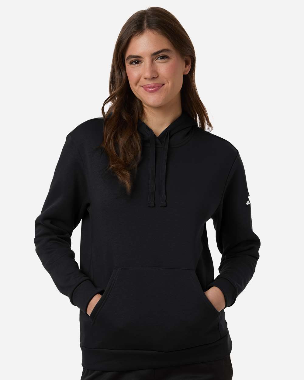 Adidas At204 Women’s Fleece Hooded Sweatshirt - Black White