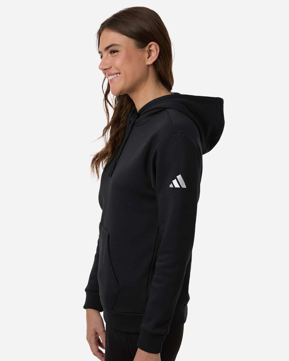 Adidas At204 Women’s Fleece Hooded Sweatshirt - Black White