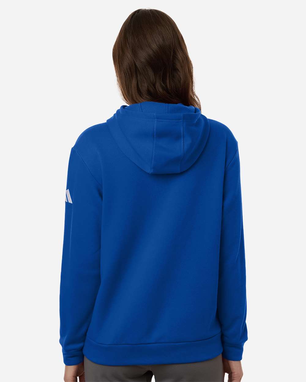 Adidas At204 Women’s Fleece Hooded Sweatshirt - Team Royal Blue White