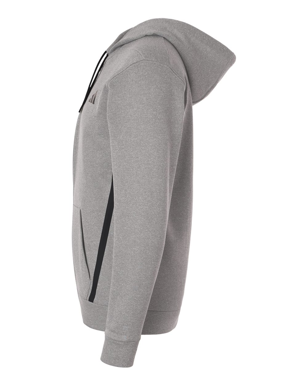 Adidas At208 Men’s Game & Go Fleece Full-zip Hooded Sweatshirt - Medium Grey Heather
