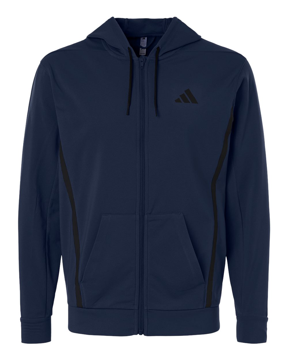 Adidas At208 Men’s Game & Go Fleece Full-zip Hooded Sweatshirt - Team Navy Blue