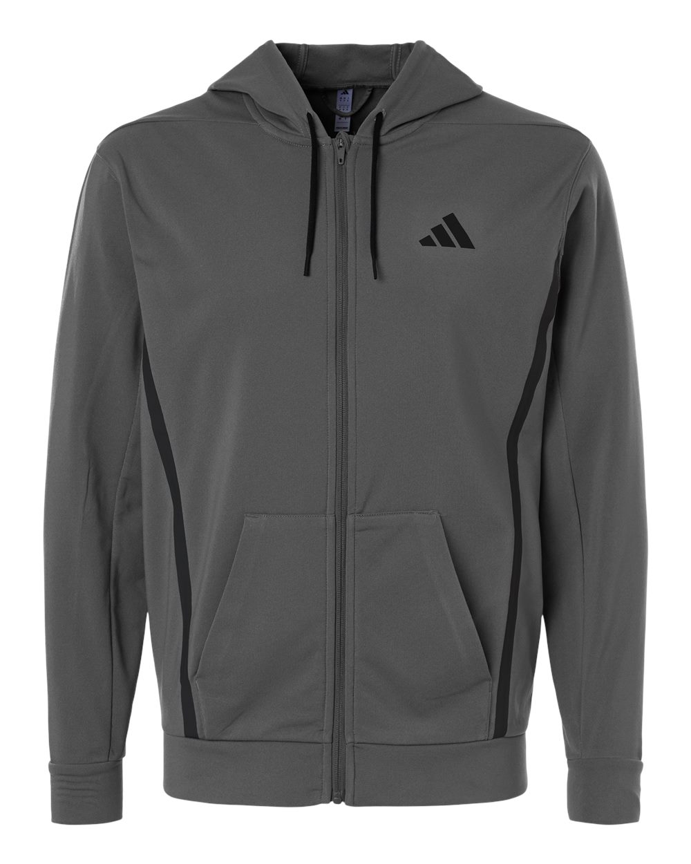 Adidas At208 Men’s Game & Go Fleece Full-zip Hooded Sweatshirt - Team Grey Four