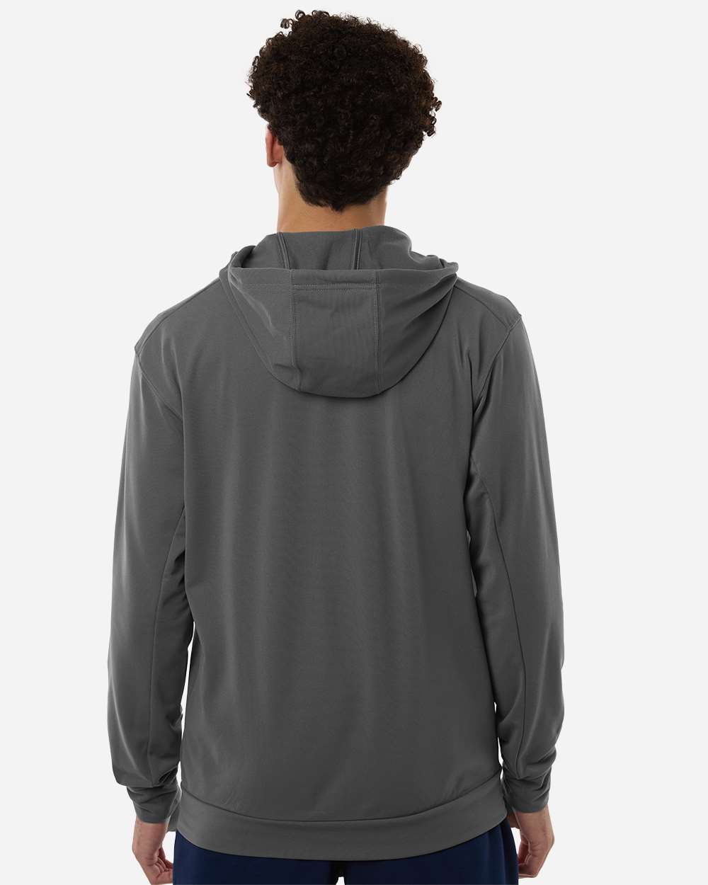 Adidas At208 Men’s Game & Go Fleece Full-zip Hooded Sweatshirt - Team Grey Four