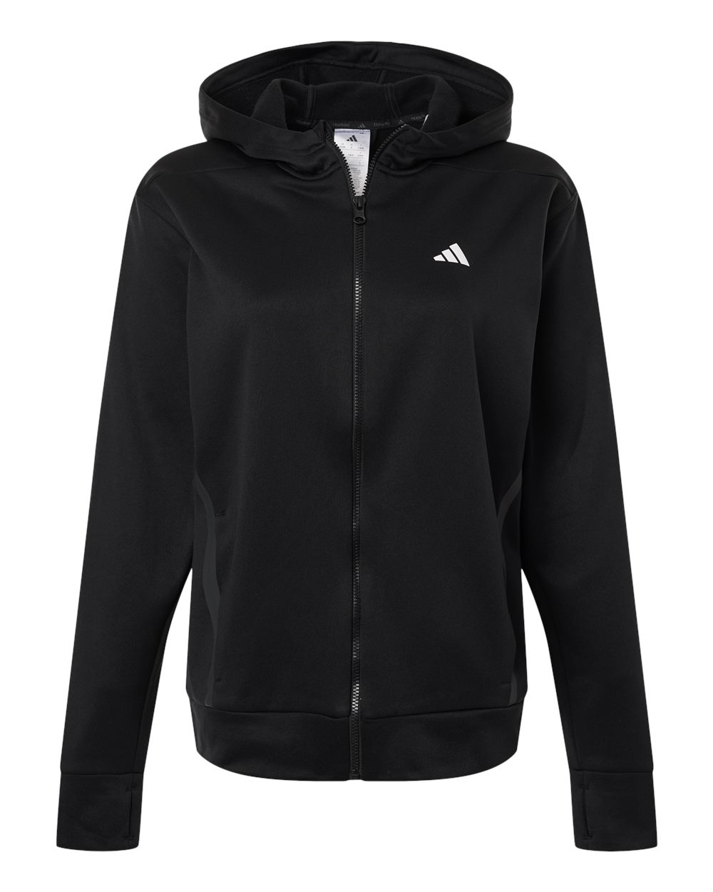 Adidas At209 Women’s Game & Go Fleece Full-zip Hooded Sweatshirt - Black White
