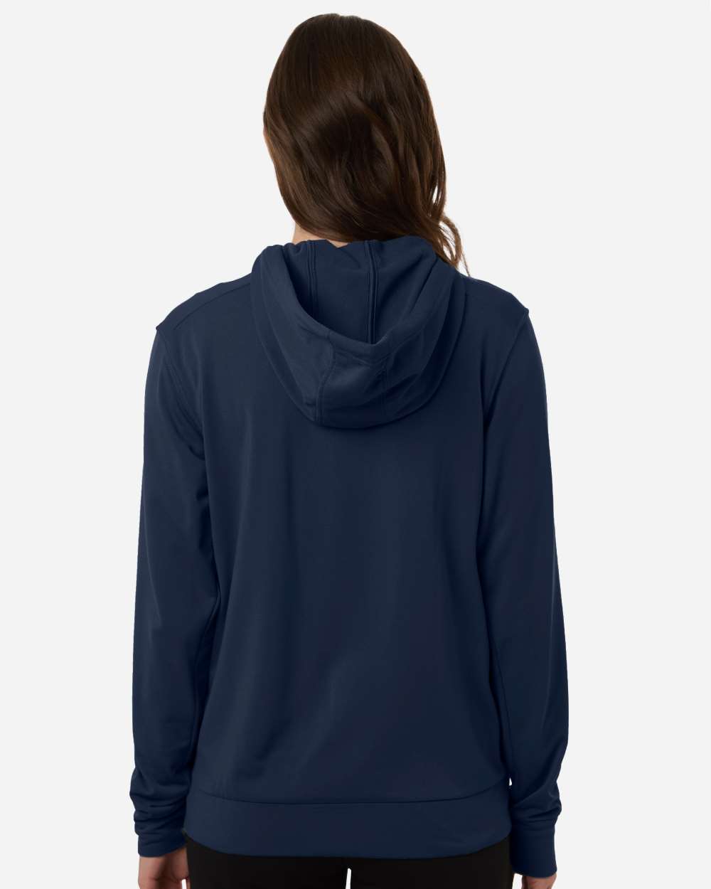 Adidas At209 Women’s Game & Go Fleece Full-zip Hooded Sweatshirt - Team Navy Blue Black