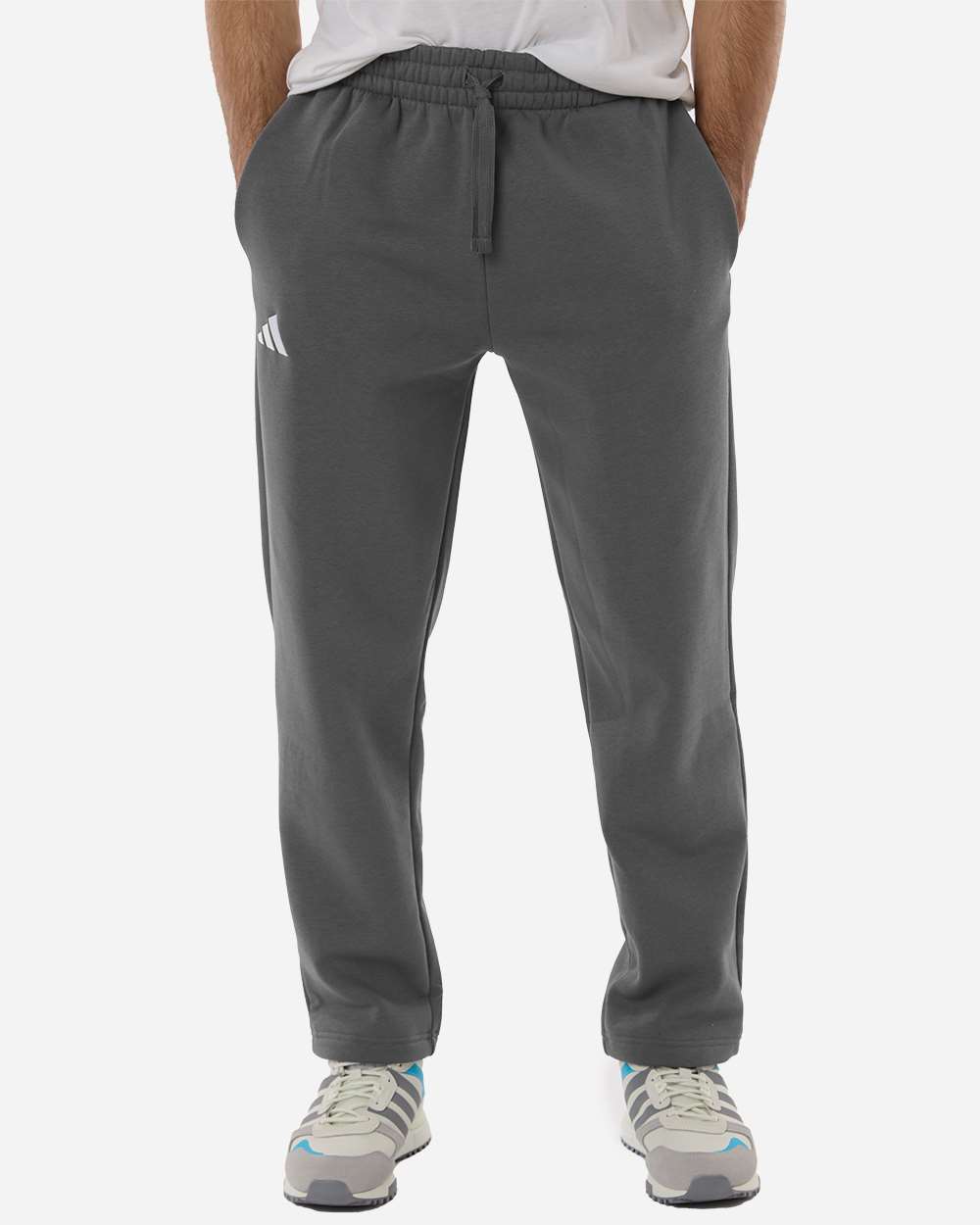 Adidas At215 Men’s Fleece Sweatpants - Team Grey Four White