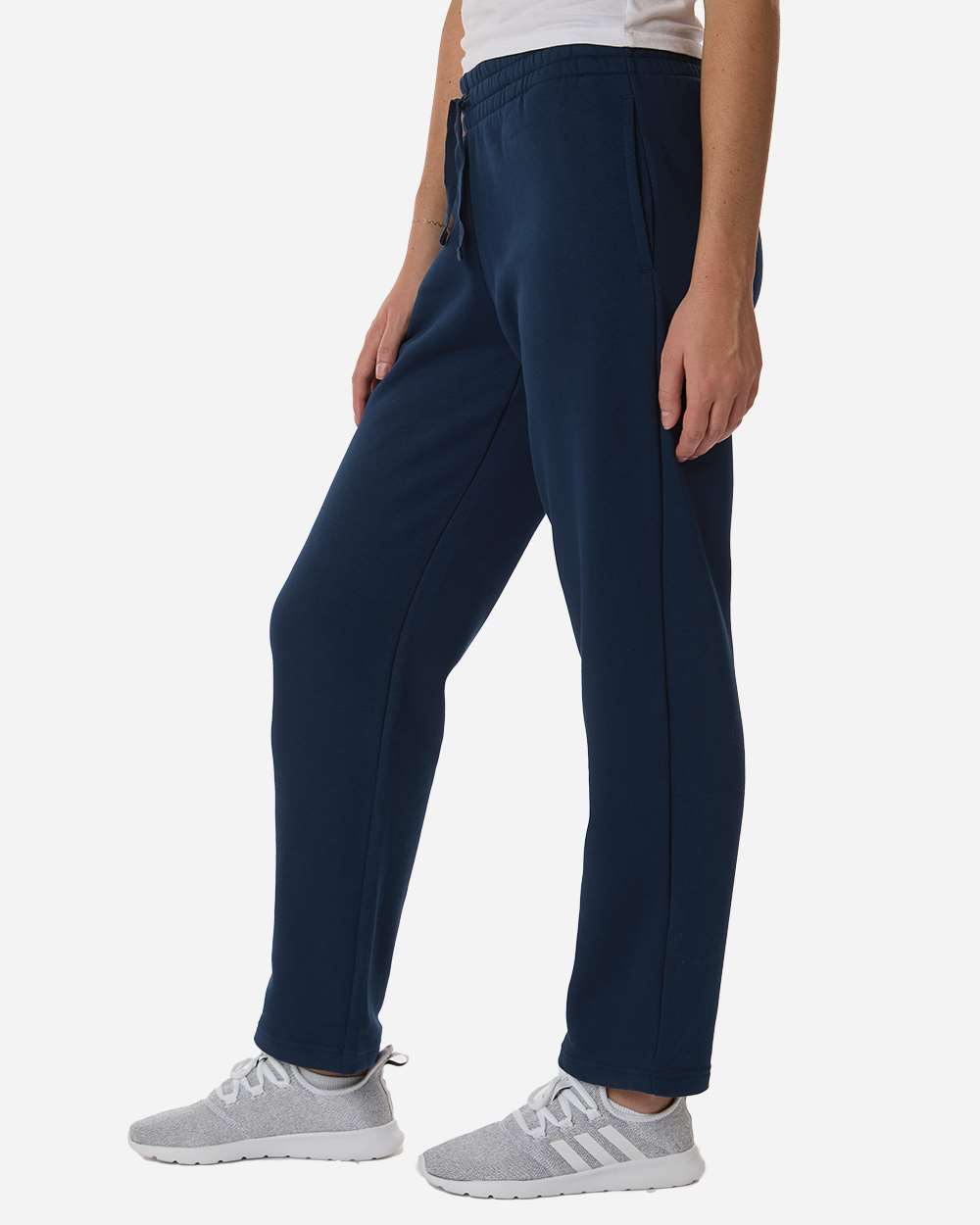 Adidas At216 Women’s Fleece Sweatpants - Team Navy Blue White