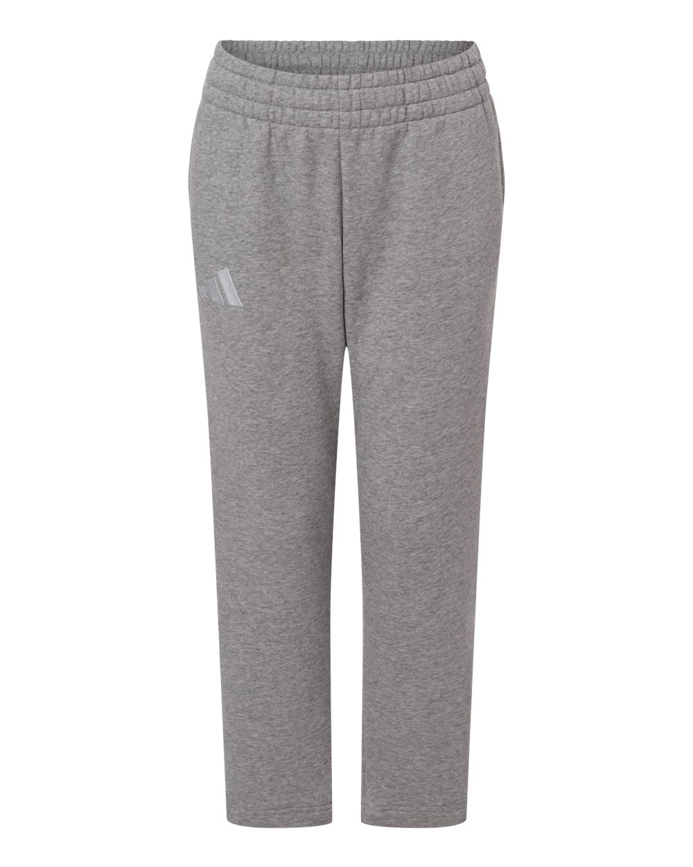 Adidas At217 Youth Fleece Sweatpants - Medium Grey Heather White