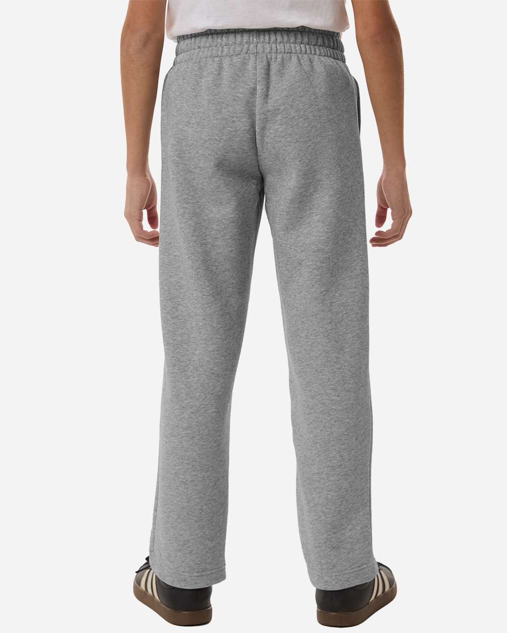 Adidas At217 Youth Fleece Sweatpants - Medium Grey Heather White