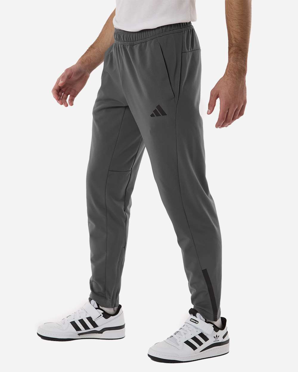 Adidas At218 Men’s Game & Go Fleece 3-bar Sweatpants - Team Grey Four