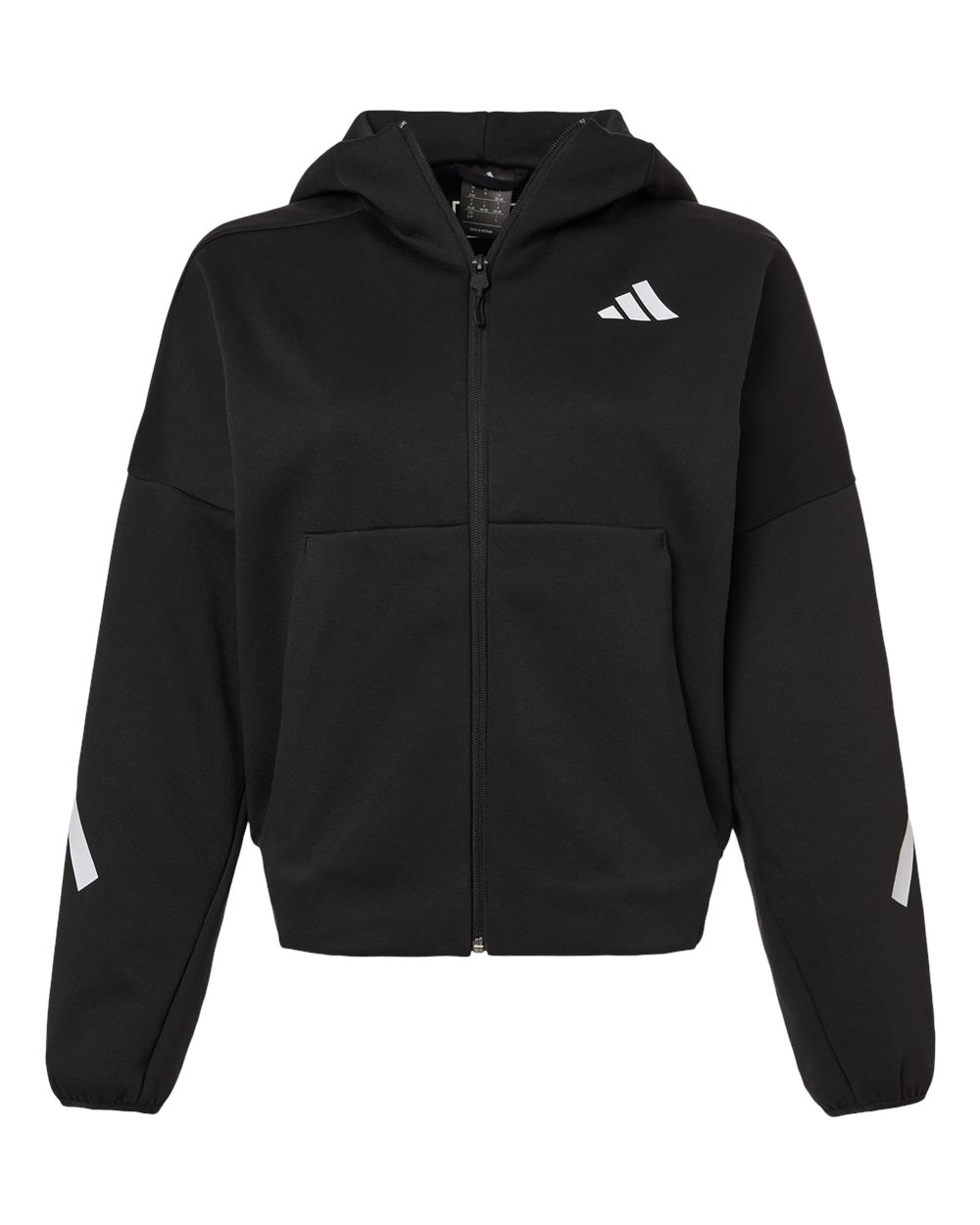Adidas At221 Women’s Z.n.e Full-zip Hooded Sweatshirt - Black White