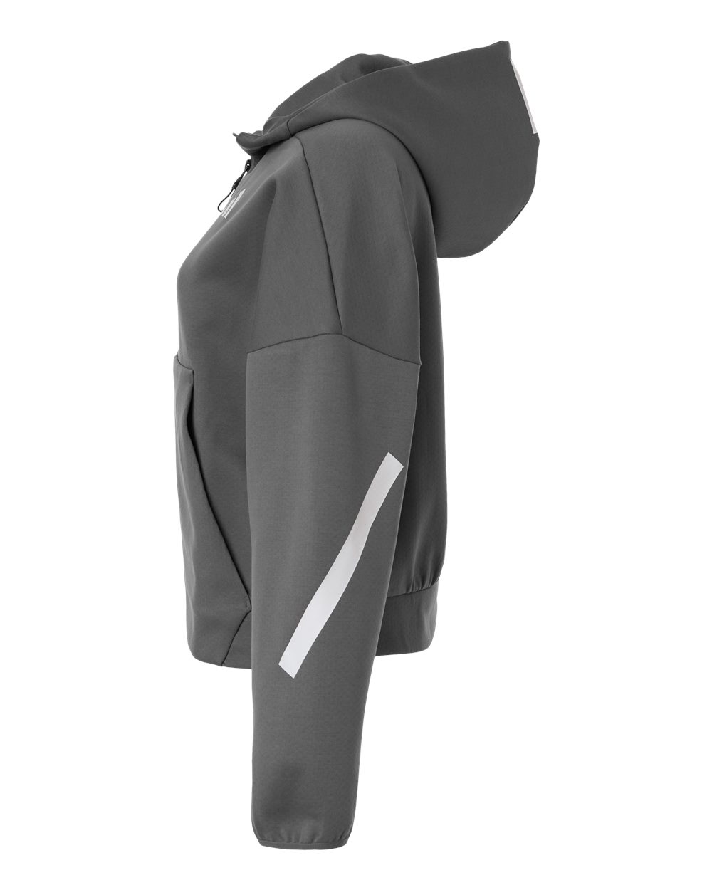 Adidas At221 Women’s Z.n.e Full-zip Hooded Sweatshirt - Team Grey Four White