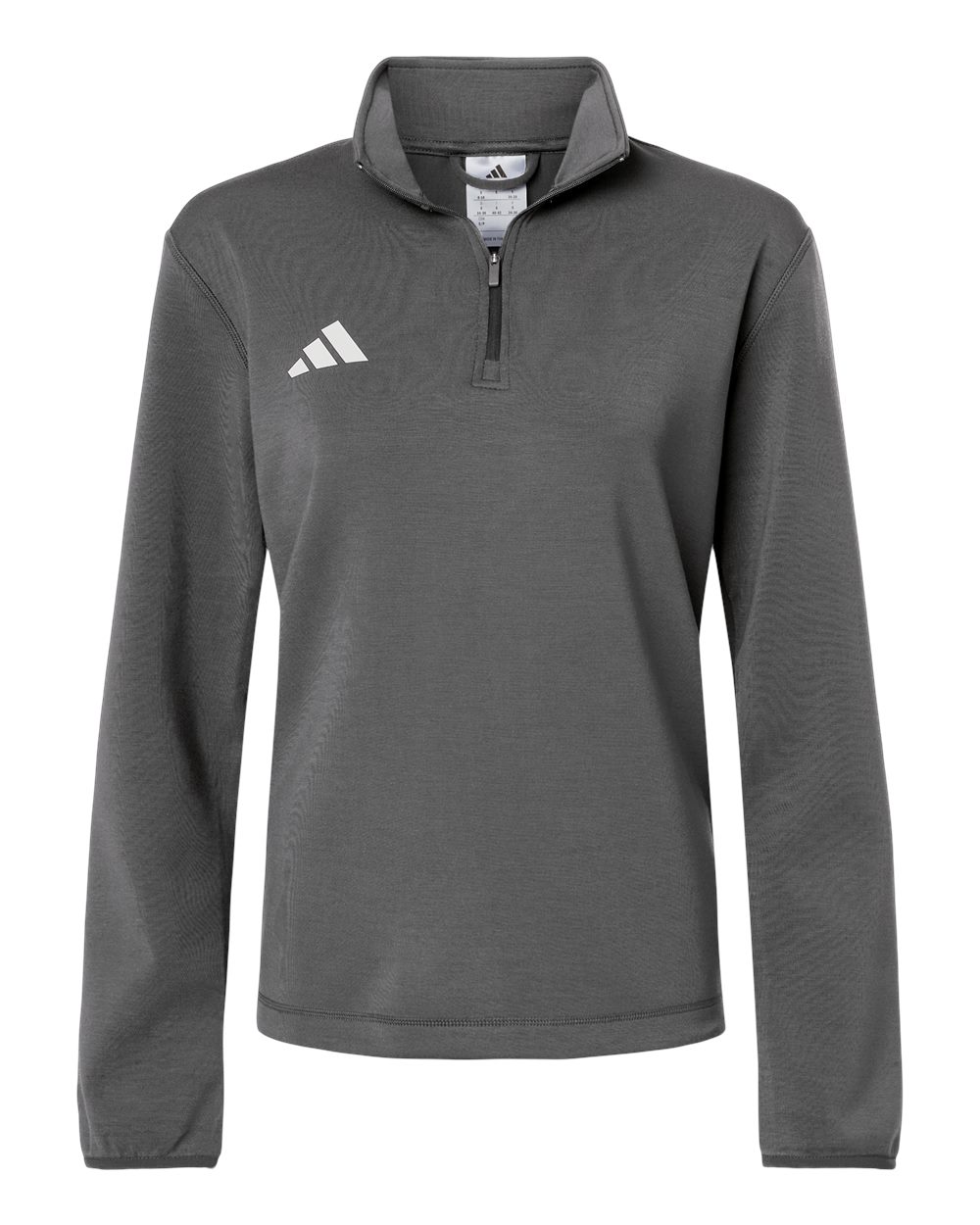 Adidas At401 Women’s 3-stripes Quarter-zip Pullover - Team Grey Four White
