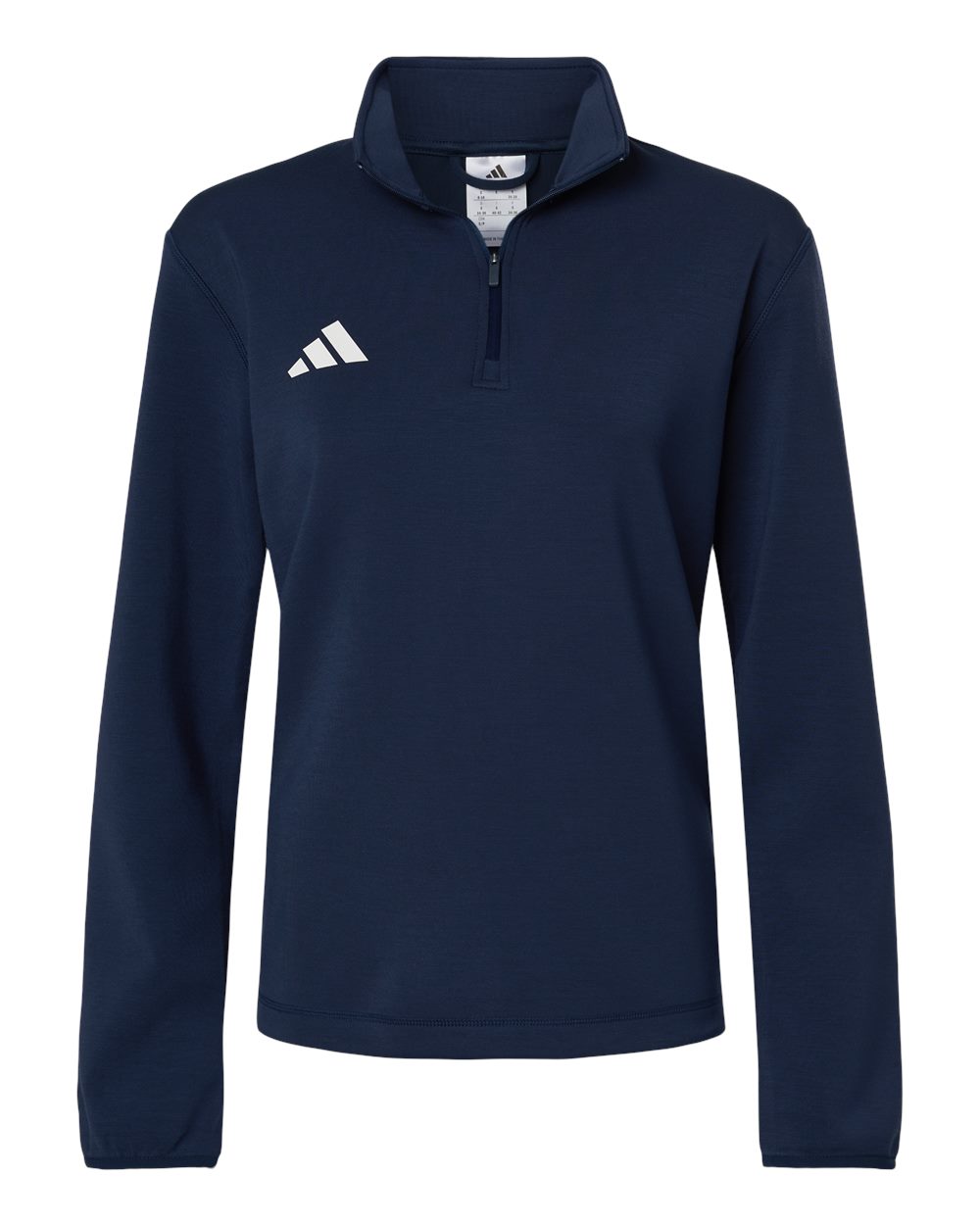 Adidas At401 Women’s 3-stripes Quarter-zip Pullover - Team Navy Blue White