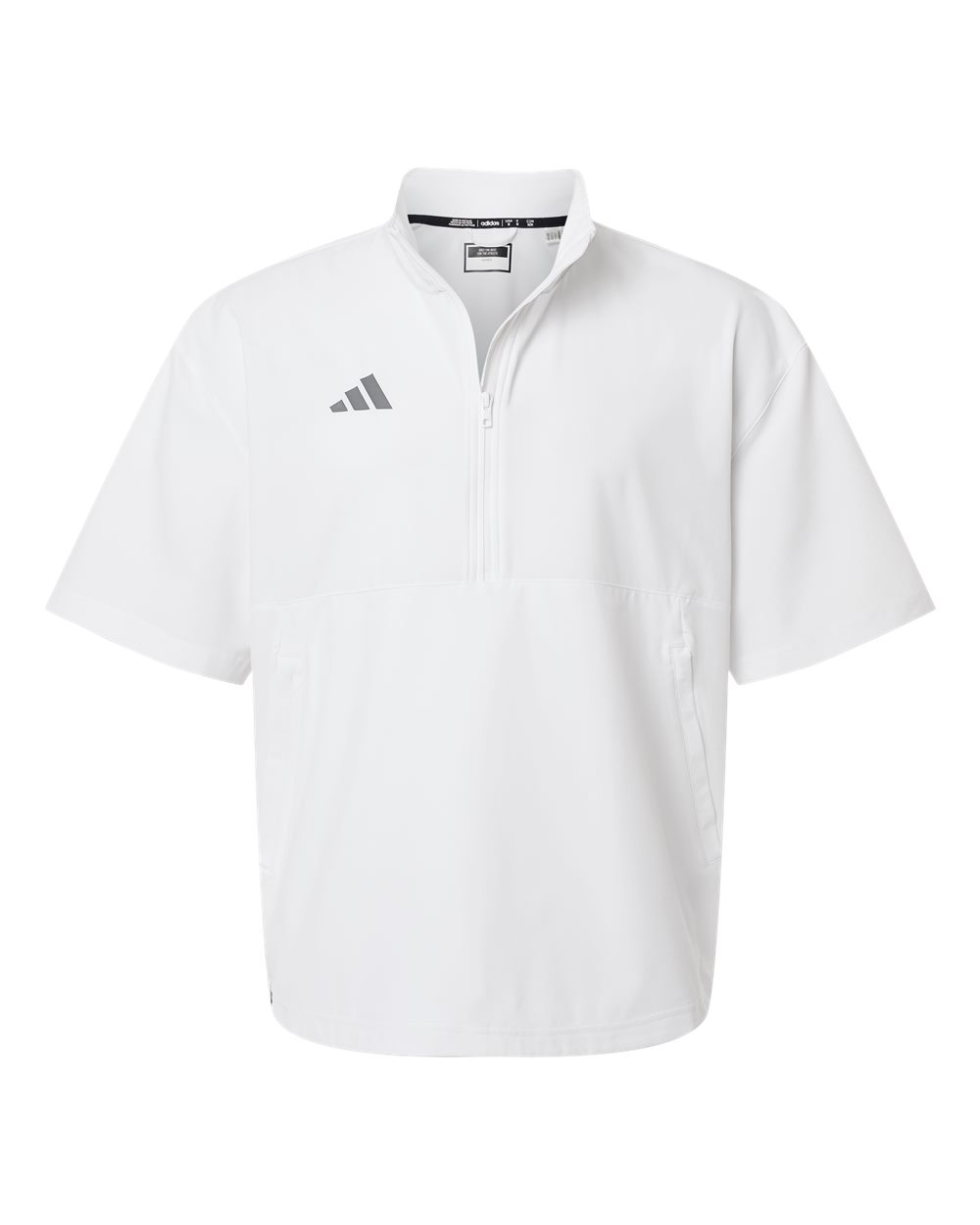 Adidas At505 Men’s Short Sleeve Quarter-zip Pullover - White Team Grey Four