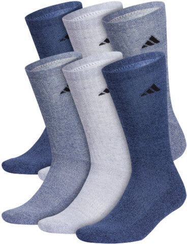 Adidas Athletic Cushioned Crew 6-pack Men’s - Tech Indigo Blue Gray Navy