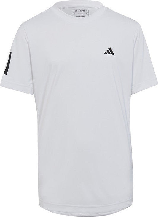 Adidas Boys Club 3 Stripe Tee (white)