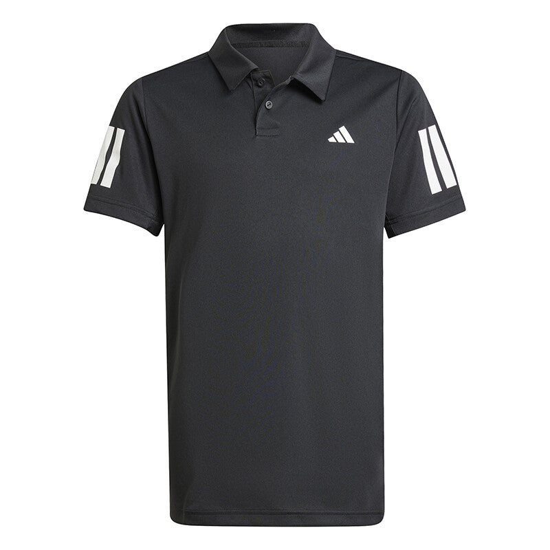 Adidas Boys' Club 3 Stripes Polo Black