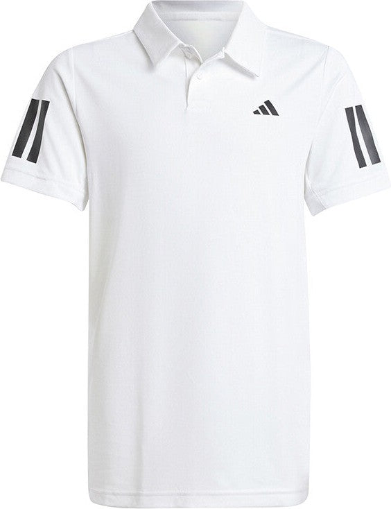 Adidas Boys’ Club 3 Stripes Polo - White