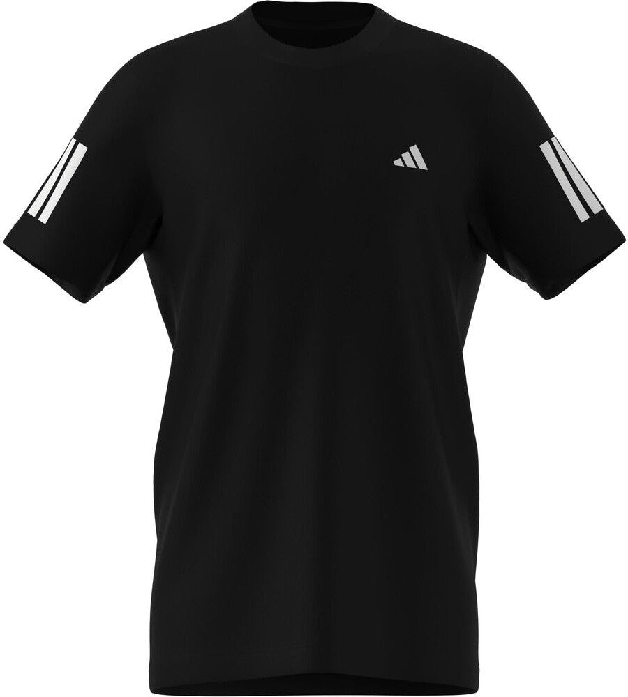 Adidas Boys’ Club 3 Stripes Tee - Black