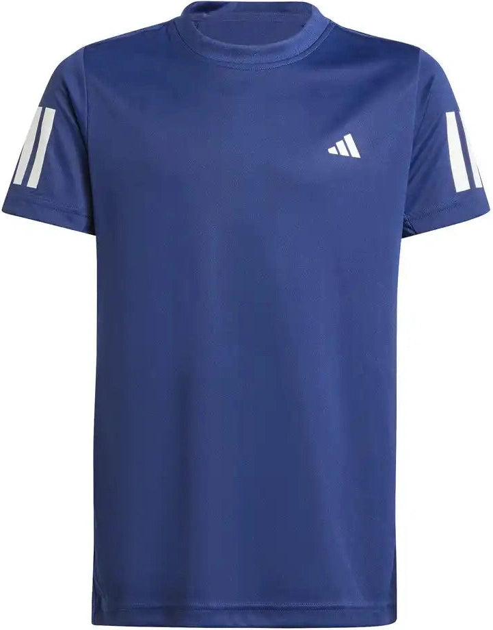 Adidas Boys’ Club 3 Stripes Tee Dark Blue