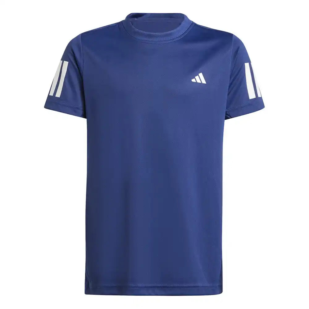 Adidas Boys’ Club 3 Stripes Tee Dark Blue