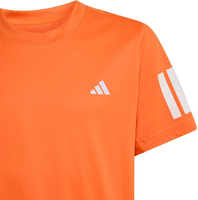 Adidas Boys’ Club 3 Stripes Tee (pure Orange)