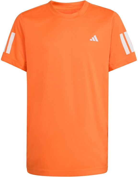 Adidas Boys’ Club 3 Stripes Tee (pure Orange)